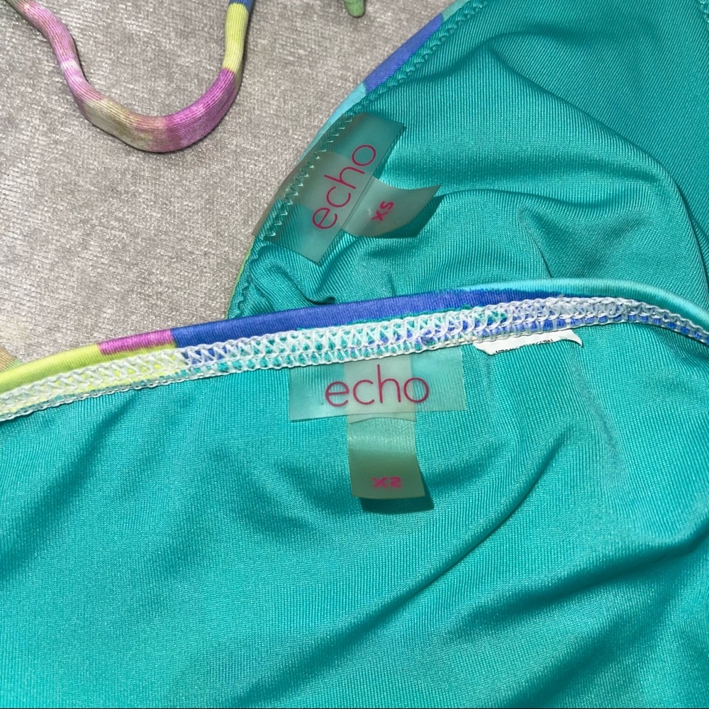 Echo Multi Colored Retro String Bikini. Adjustabl… - image 3